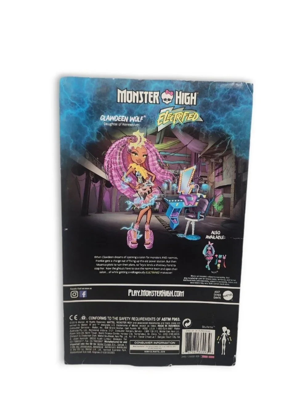 New 2016 Monster High Electrified Monstrous Hair Ghouls Clawdeen Wolf
